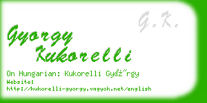 gyorgy kukorelli business card